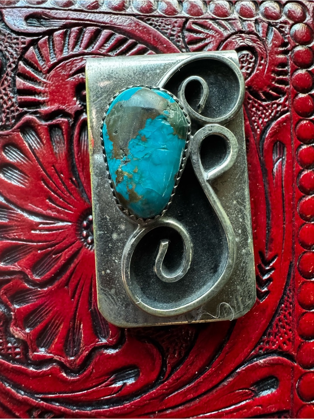 Turquoise Silver Money Clip/Pendant
